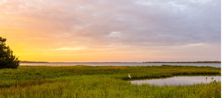 Sunrise on the water in Port Royal SC, near Professional Counseling Associates of Port Royal.